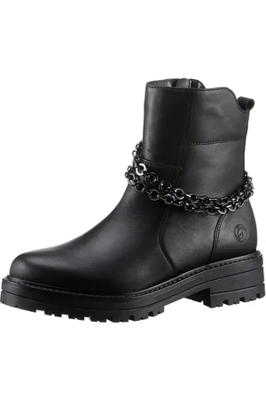 Remonte Elisabeth Hurley-Collection Stiefelette, Blockabsatz, Bikerboots, Chunky-Boots mit Innenreißverschluss