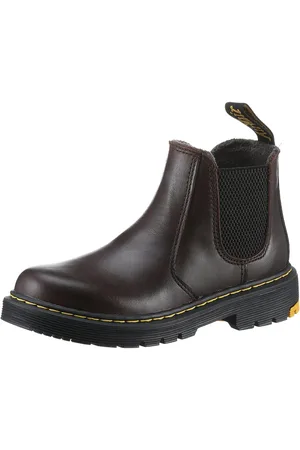 Dr. Martens 2976 J Dark Brown Oil Finished Full Grain WP Chelseaboots mit praktischem Reißverschluss