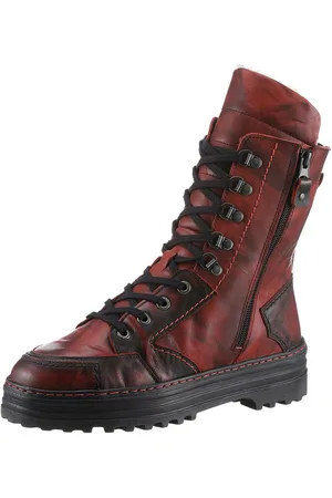 Krisbut Winterboots Plateaustiefel, Chunky Boots, Schnürstiefel mit Reißverschluss