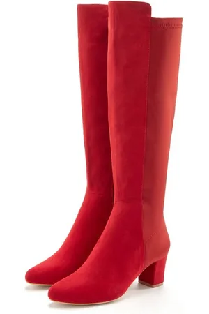Lascana Stiefel mit Stretcheinsatz und Langschaft, Stiefelette, Langer Stiefel VEGAN