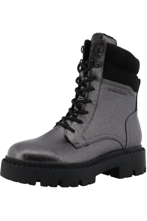 TOM TAILOR Winterboots, Blockabstz, Schnürboots, Winterstiefelette mit Reißverschluss