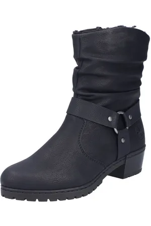 Rieker Winterstiefelette, Westernstiefelette, Cowboyboots, Blockabsatz, mit Zierriemen