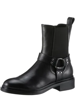 Tamaris Bikerboots, Blockabsatz, Chelseaboots, Stiefelette mit Zierriegel und NIeten