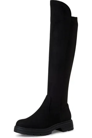 Tamaris Overkneestiefel, Blockabsatz, Langschaftstiefel, Overkneestiefel, vegane Verarbeitung