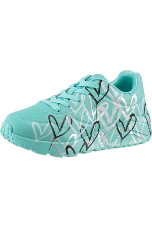 Skechers UNO LITE-METALLIC LOVE Sneaker, Keil,-Schnürschuh, Skech-Air Funktion, Größenschablone zum Download