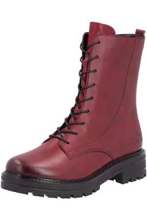 Remonte Schnürstiefelette, Blockabsatz, Schnürboots, Chunky Boots mit Kontrast-Rahmennaht