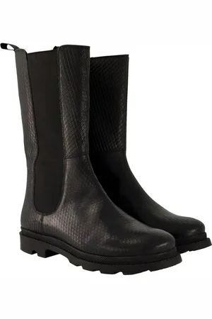 Ulla Popken Leder-Stiefeletten Schlangenprägung Zipper Weite H Stiefel - Verkäufer: Popken Fashion Group