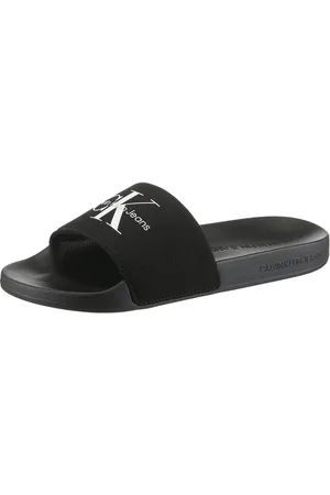 Calvin Klein SLIDE MONOGRAM Badepantolette, Sommerschuh, Schlappen, Poolslides, Strandschuh mit Logoschriftzug