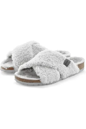 ELBSAND Hausschuh mit Kreuzbandage, Pantolette, Pantoffel, Mule, offener Schuh