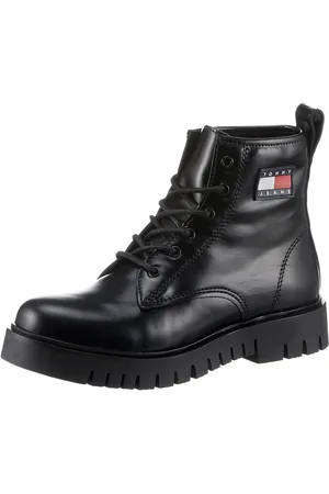 Tommy Hilfiger TJW LACE UP BOOT Schnürboots, Blockabsatz, Plateau, Schnürstiefelette, Chunky Boots, Logoaufnäher