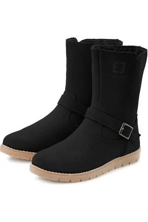 ELBSAND Winterstiefel Boots,Winterstiefelette,Leder, wind- & wasserabweisende Tex-Membran
