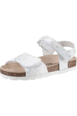 Kidsworld Sandale, Sommerschuh, Klettschuh, Sandalette, mit schimmerndem Herzchenprint