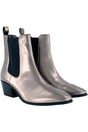 Ulla Popken Chelsea-Stiefeletten Metallic-Lederoptik Weite H Stiefel - Verkäufer: Popken Fashion Group