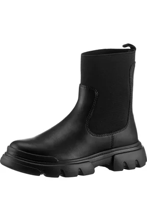 Geox J JUNETTE GIRL C Chelseaboots Plateaustiefel, Schlupfstiefel, Winterstiefel mit Blockabsatz