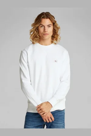 Calvin Klein Sweatshirt WOVEN LABEL CREW NECK Logostickerei