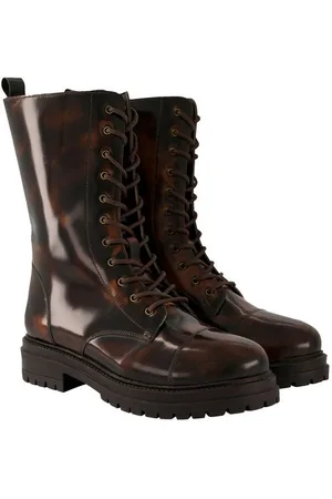Ulla Popken Leder-Schnürboots Zipper Wechselfußbett Weite H Stiefel - Verkäufer: Popken Fashion Group