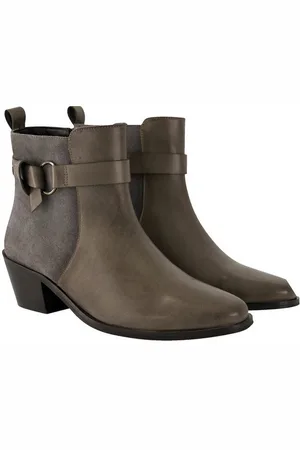 Ulla Popken Leder-Stiefeletten Ledermix Wechselfußbett Weite H Stiefel - Verkäufer: Popken Fashion Group