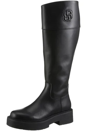 HUGO BOSS Rebby_Boot_CBB Stiefel, Langschaftstiefel, Boots, Blockabsatz, mit kräftiger Plateausohle