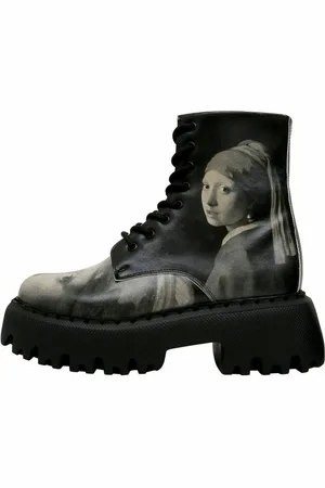 Dogo Damen Navy Girl with A Pearl Earring BW Vegan Damen Boots / Chelseaboots Vegan