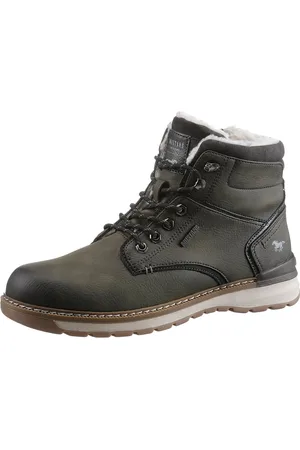 Mustang Winterboots, Casusalmode, Schnürboots, Winterstiefel mit Ösen und Logo-Aufnäher