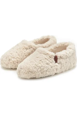 ELBSAND Hausschuh mit kuscheligem Fellimitat, Pantolette, Pantoffel, Mule