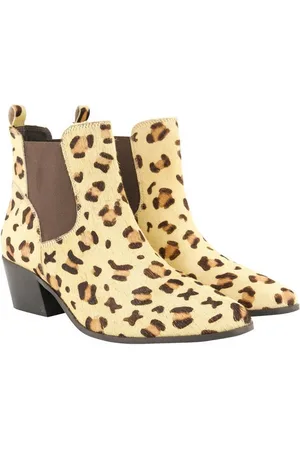 Ulla Popken Leder-Stiefeletten Leomuster Weite H Stiefel - Verkäufer: Popken Fashion Group
