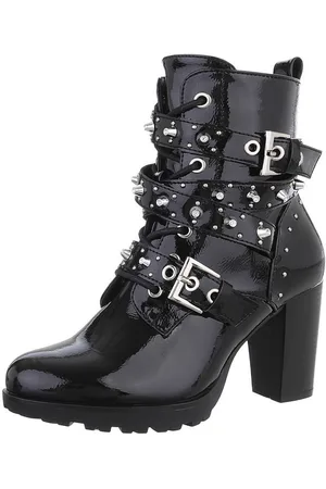 Ital-Design Damen Schnürschuhe Biker Westernstiefelette (87417801) Blockabsatz Stiefeletten in - Verkäufer: