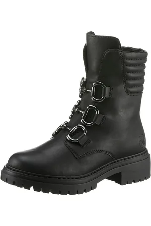 Rieker Winterstiefelette, Winterboots, Bikerboots, Blockabsatz, mit gepolstertem Schaftrand