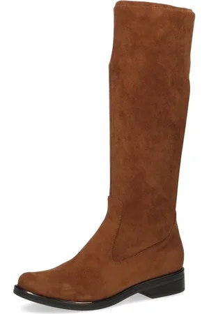 Caprice Schlupfstiefel, Blockabsatz, Langschaftstiefel in klassischer Linie, XS Schaft