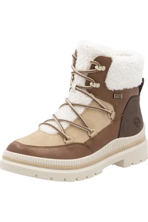 Remonte Winterboots, Blockabsatz, Winterboots, Outdoorschuh mit Ösen und Kontrastbesätzen
