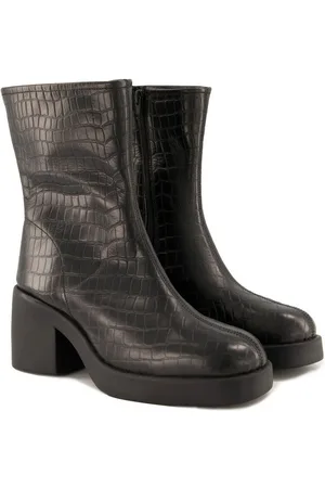 STUDIO UNTOLD Leder-Stiefelette XL-Schaftweite Croco-Prägung Stiefel - Verkäufer: Popken Fashion Group
