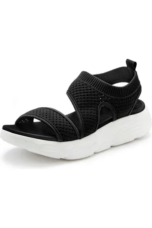 Lascana Sommerschuh Sandale Sandalette, Sommerschuh aus elastischem Textil besonders leicht VEGAN