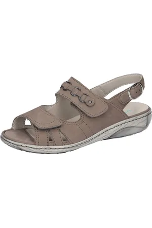 Waldläufer GARDA Riemchensandale, Sommerschuh, Sandalette, Keilabsatz, mit Druckknopf, G-Weite