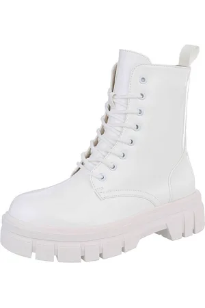 Ital-Design Damen Schnürschuhe Freizeit Schnürstiefelette Schnürstiefelette (87124737) Blockabsatz Plateaustiefeletten in - Verkäufer: