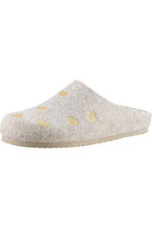 Bio Life Panal Clog, Hausschuh, Homeslipper mit Herzchen-Stickerei