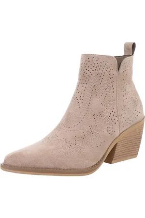 Ital-Design Damen Cowboyboots Western Westernstiefelette (88577278) Blockabsatz Stiefeletten in Hellbraun - Verkäufer: