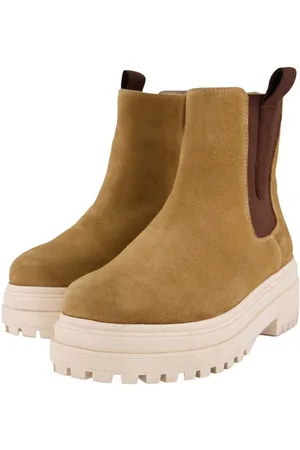 Ulla Popken Leder-Chelsea-Stiefeletten Veloursleder Weite H Stiefelette - Verkäufer: Popken Fashion Group