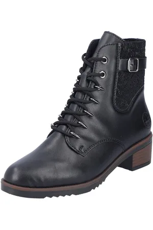 Rieker Schnürstiefelette, Schnürboots, Trachtenstiefelette, Blockabsatz, Innenreißverschluss