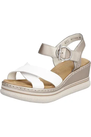 Rieker Keilsandalette, Sandale, Plateausandalette, Sommerschuh mit Klettverschluss