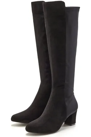 Lascana Stiefel mit Stretcheinsatz und Langschaft, Stiefelette, Langer Stiefel VEGAN