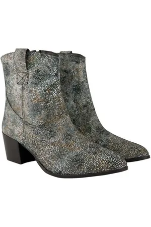 Ulla Popken Leder-Stiefeletten Schlangenlederoptik Weite H Stiefel - Verkäufer: Popken Fashion Group