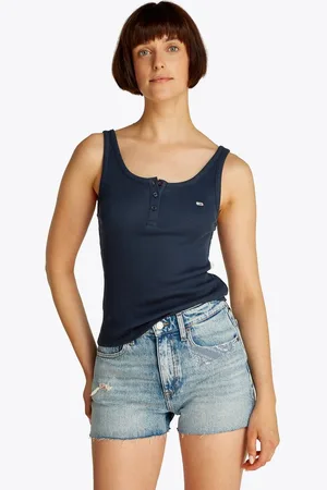 Tommy Hilfiger Tanktop TJW SLIM BUTTON TANK mit Knopf