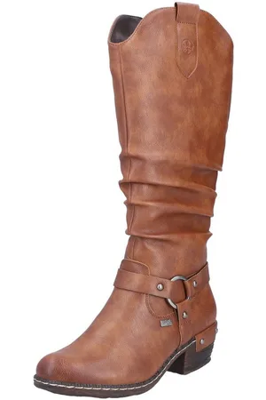 Rieker Westernstiefel, Blockabsatz, Cowboystiefel mit wasserabweisender TEX-Membran
