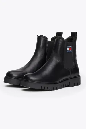 Tommy Hilfiger TJW CHELSEA BOOT WL Winterboots, Blockabsatz, Plateau, Chelseaboots, Schlupfschuh mit seitlichem Logo