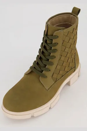 Ulla Popken Leder-Stiefeletten Flechtoptik Weite H Stiefel - Verkäufer: Popken Fashion Group
