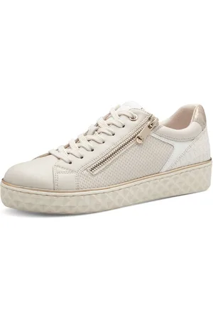 Marco Tozzi Plateausneaker, Freizeitschuh, Halbschuh, Schnürschuh mit seitlichem Reißverschluss