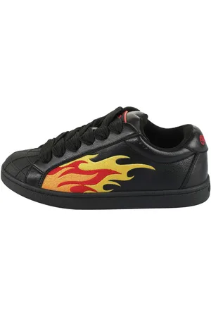 Buffalo LIBERTY Sneaker, Freizeitschuh, Halbschuh, Schnürschuh mit Flammen-Motiv