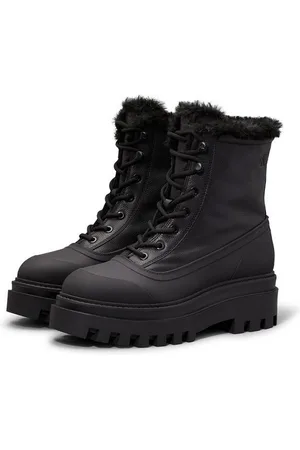 Calvin Klein FLATFORM LACE UP BOOT PADDED Winterboots, Schnürboots, Stiefelette, Plateau-Profilsohle, mit Warmfutter