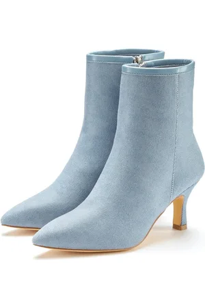 Lascana Stiefelette High-Heel Ankle Stiefel in Denim-Optik VEGAN