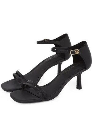 Tommy Hilfiger KITTEN HEEL SANDAL LEATHER High-Heel-Sandalette, Stilettoabsatz, Partyschuh, Abendschuh, verstellbares Fesselriemchen